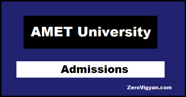 AMET University Admissions