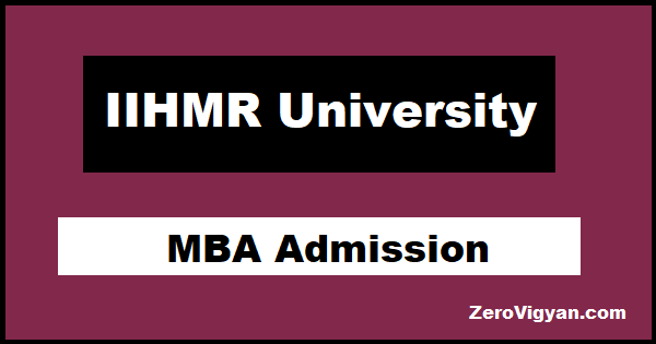 IIHMR University MBA Admission