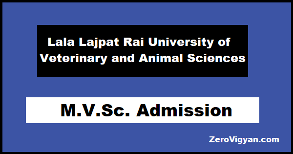 LUVAS Hisar M.V.Sc Admission