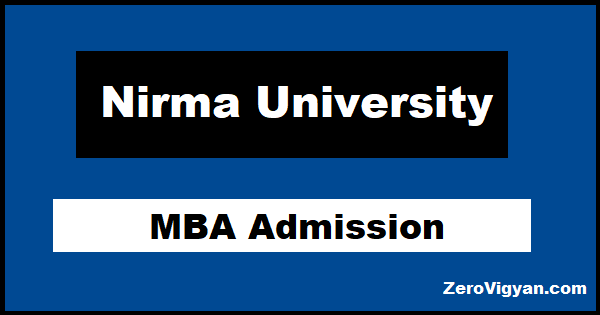 Nirma University MBA Admission