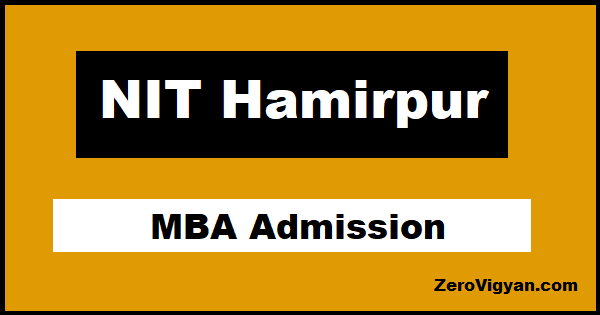 NIT Hamirpur MBA Admission