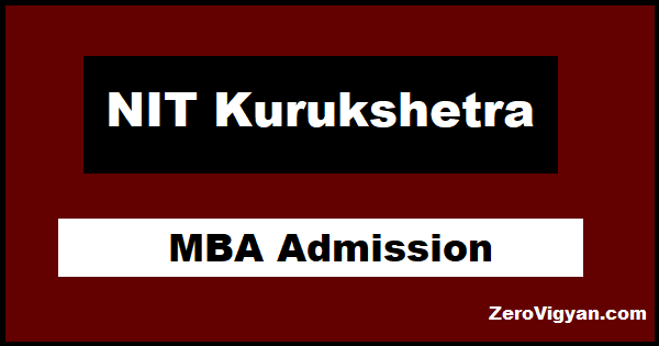 NIT Kurukshetra MBA Admission