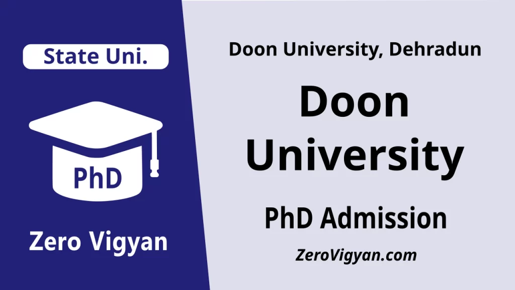 Doon University PhD Admission