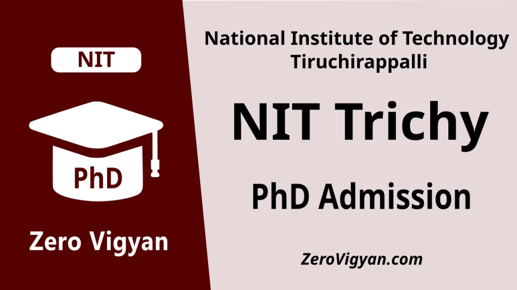 NIT Trichy PhD Admission