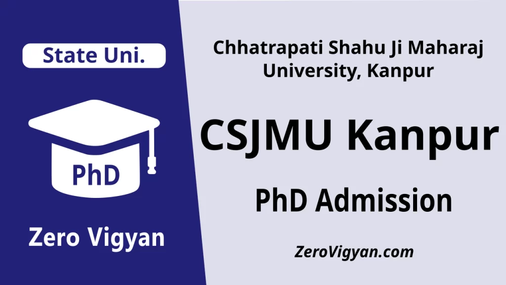 CSJMU Kanpur PhD Admission