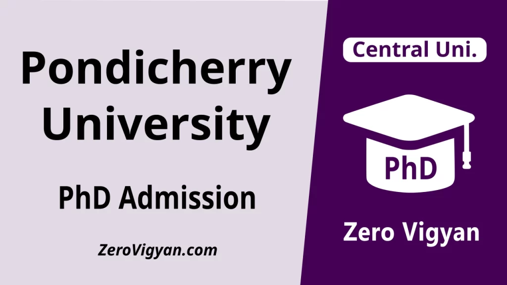 Pondicherry University PhD Admission