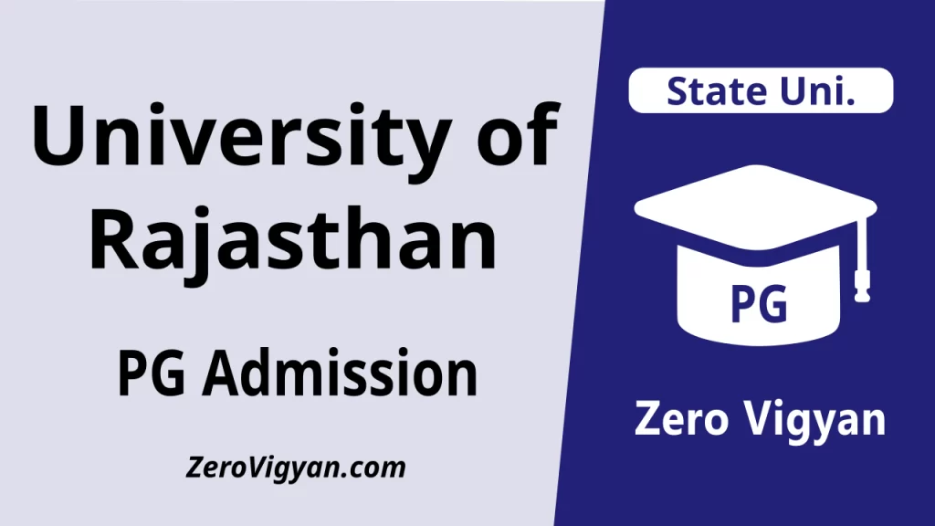 University of Rajasthan PG Admission