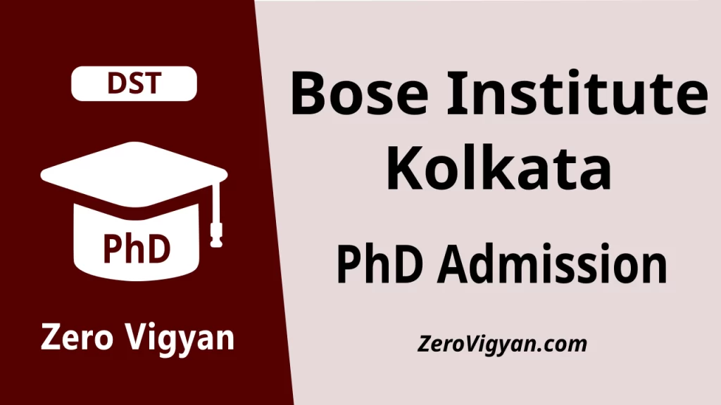 Bose Institute Kolkata PhD Admission