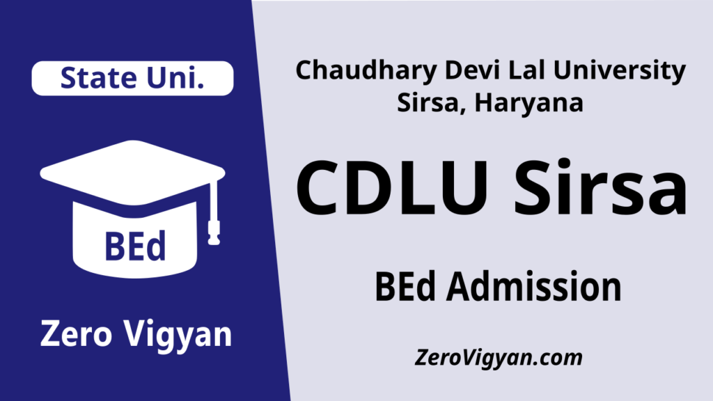 CDLU Sirsa BEd Admission