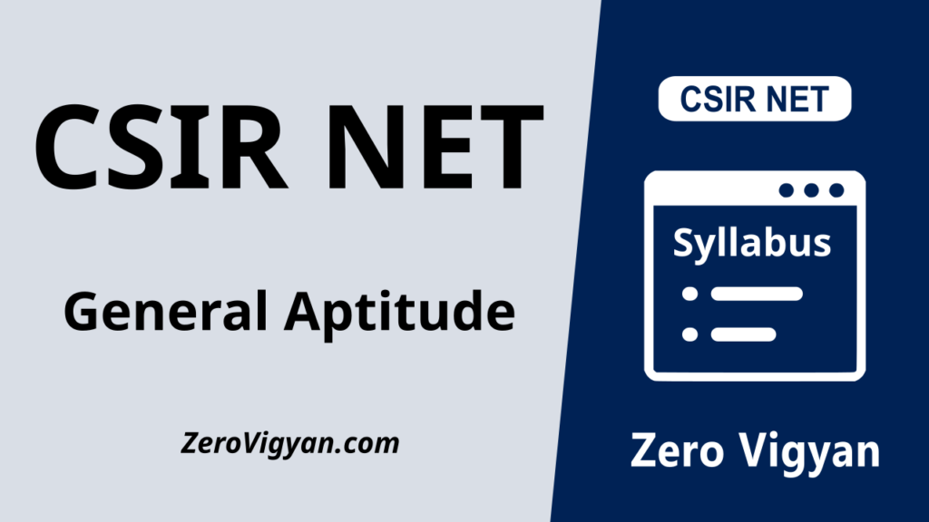 CSIR NET General Aptitude Syllabus