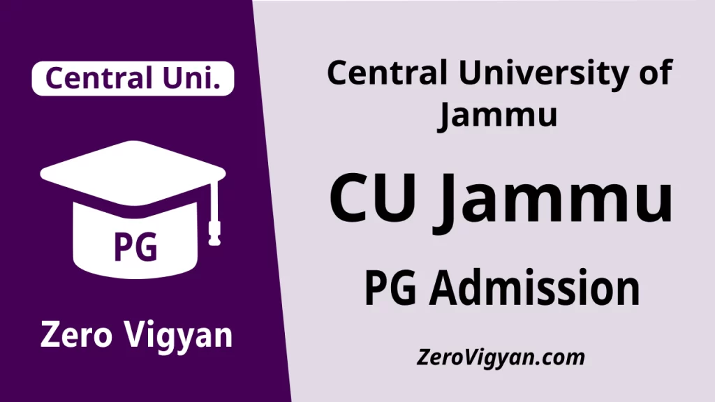 Central University of Jammu PG Admission