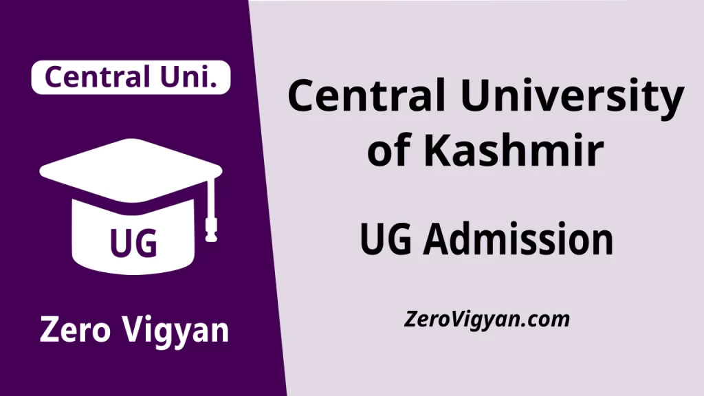 Central University of Kashmir UG Admission