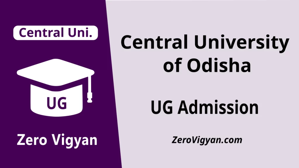 Central University of Odisha UG Admission