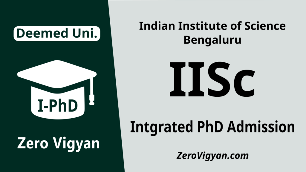 IISc Integrated PhD Admission
