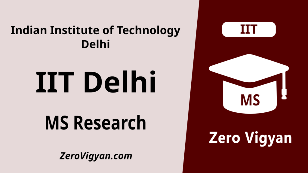 IIT Delhi MS Research Admission