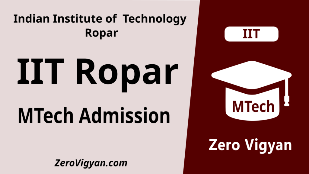 IIT Ropar MTech Admission