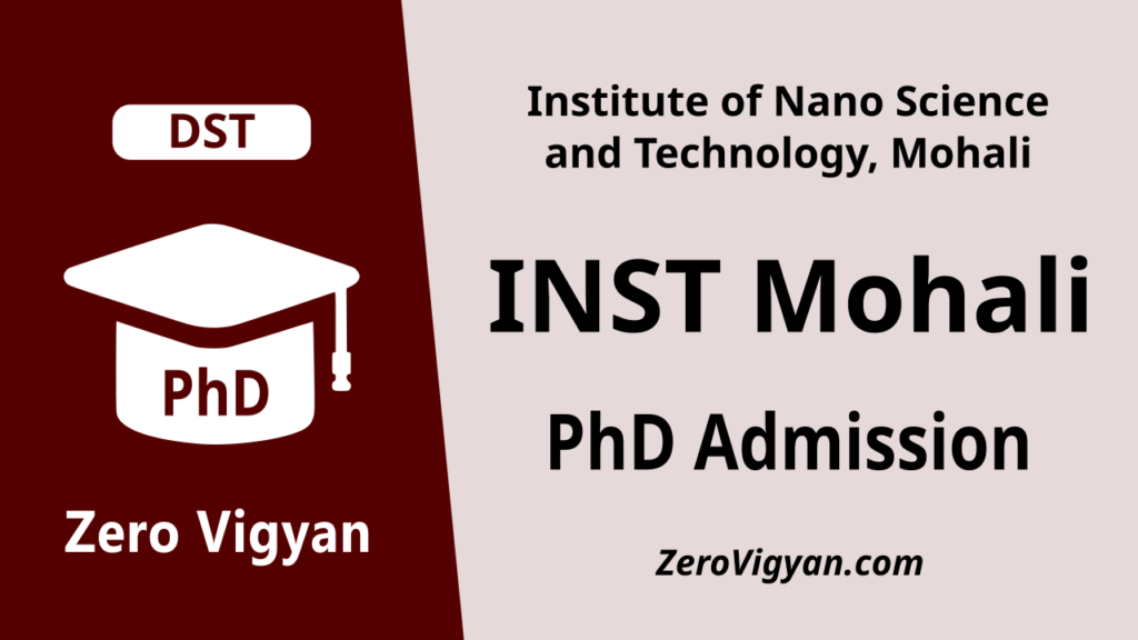 INST Mohali PhD Admission