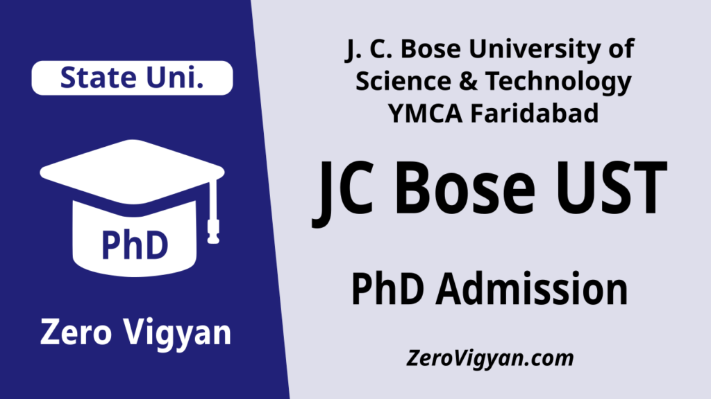JC Bose UST PhD Admission