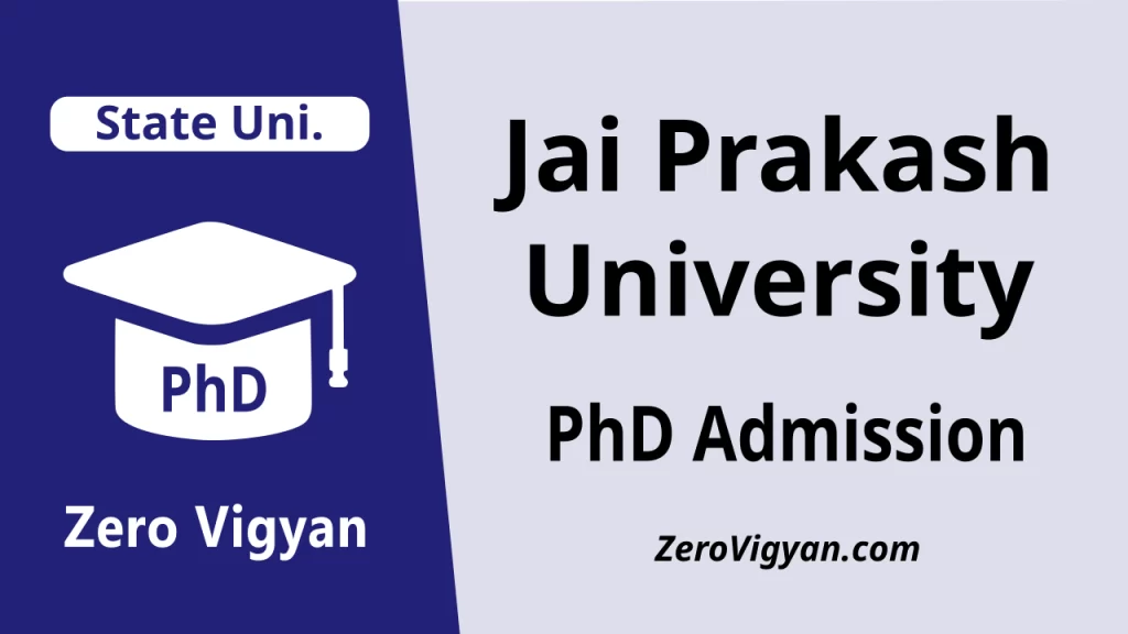 Jai Prakash University PhD Admission