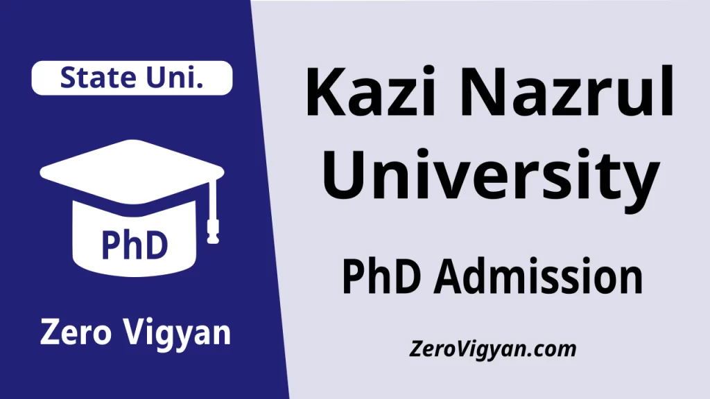 Kazi Nazrul University PhD Admission
