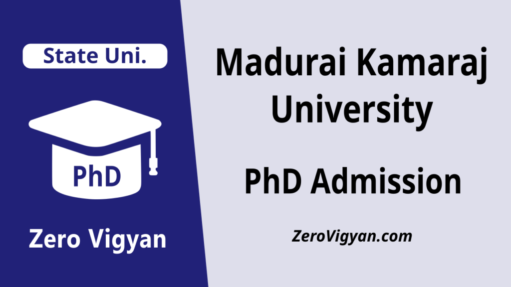 Madurai Kamaraj University PhD Admission