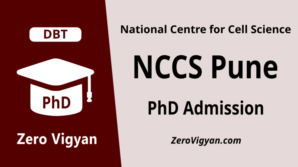 NCCS Pune PhD Admission
