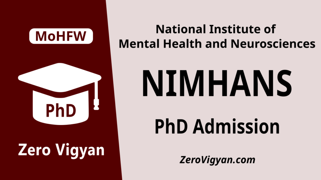 NIMHANS PhD Admission