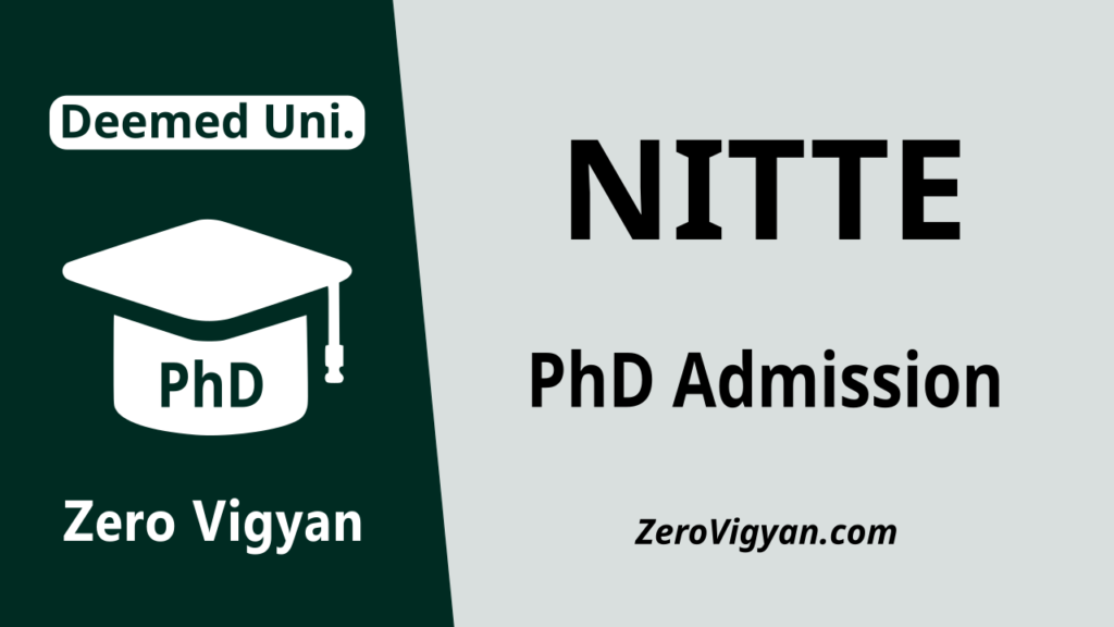 NITTE PhD Admission