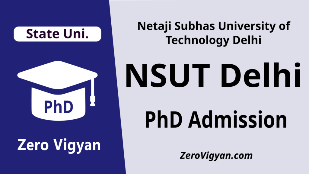 NSUT Delhi PhD Admission