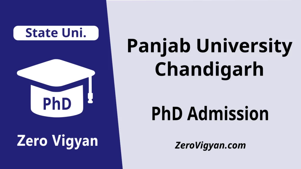 Panjab University Chandigarh PhD Admission