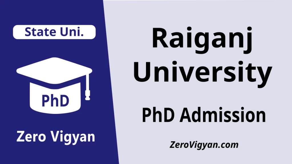 Raiganj University PhD Admission