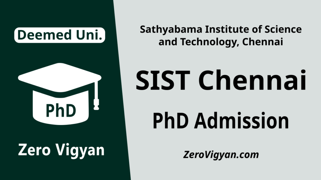 SIST Chennai PhD Admission