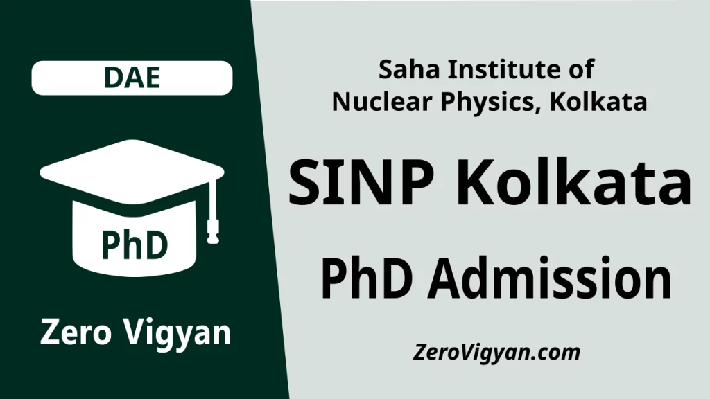 Saha Institute of Nuclear Physics Kolkata PhD Admission