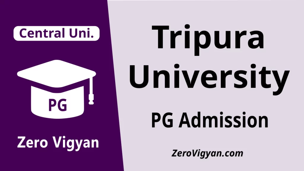 Tripura University PG Admission