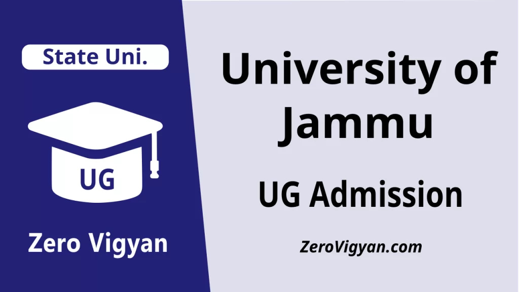 University of Jammu UG Admission