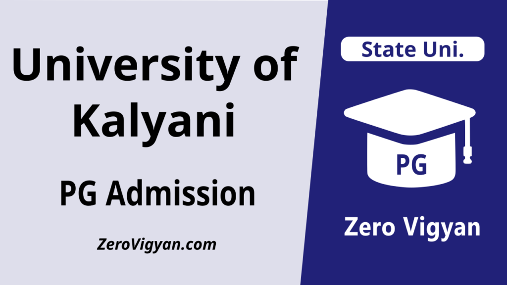 University of Kalyani PG Admission