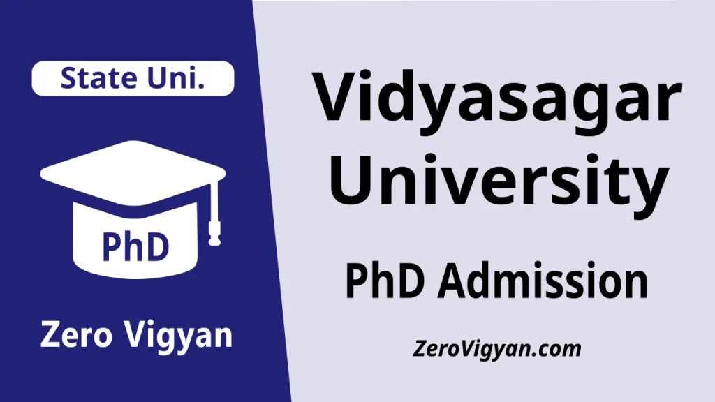 Vidyasagar University PhD Admission